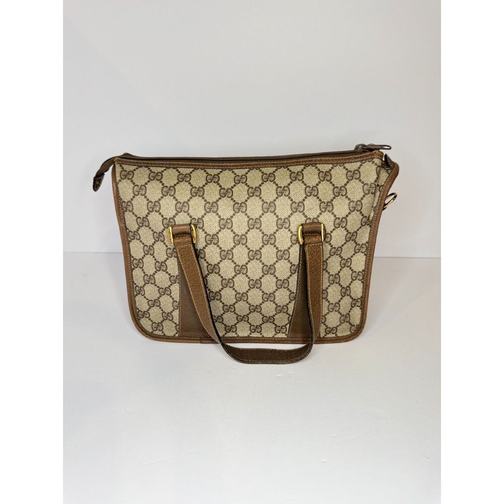 Vintage Gucci GG Supreme Web Sherry Line PVC Boston Bag Purse Italy - Picture 2 of 15